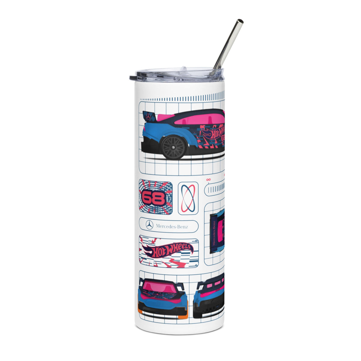 Hot Wheels x Mercedes Benz White Tumbler