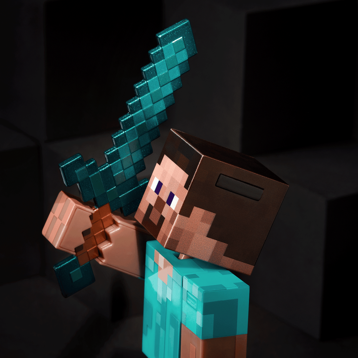 Minecraft Diamond Level Steve Collector Action Figure