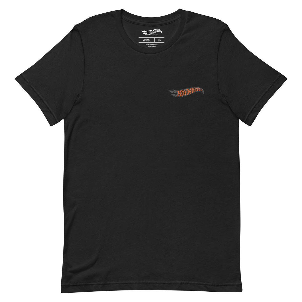 Hot Wheels Mummy Logo Embroidered Black T-Shirt
